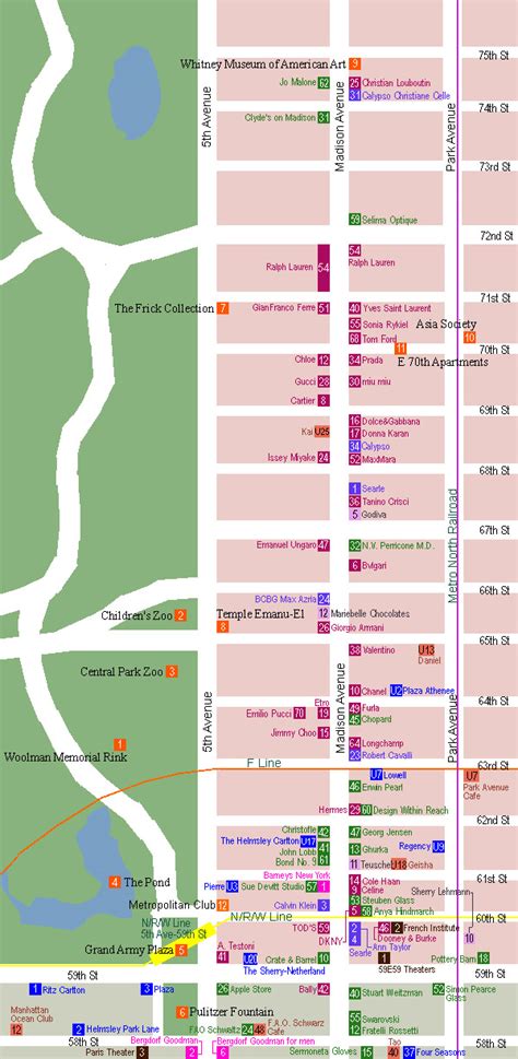 chanel madison avenue|madison avenue shopping map.